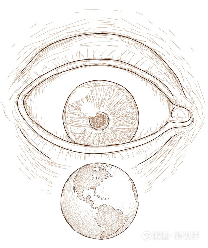 眼眼中的世界插画-正版商用图片19p4l3-摄图新视界