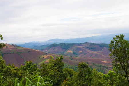 泰国北部的山山谷