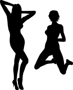 的女孩 silhouettes