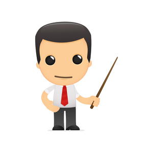 可爱的卡通经理照片