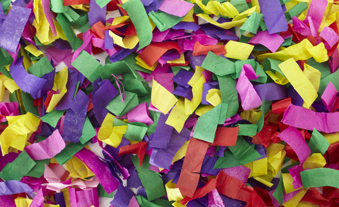 五彩纸屑庆祝新的一年节日