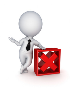 3d 小人和红色刻度照片