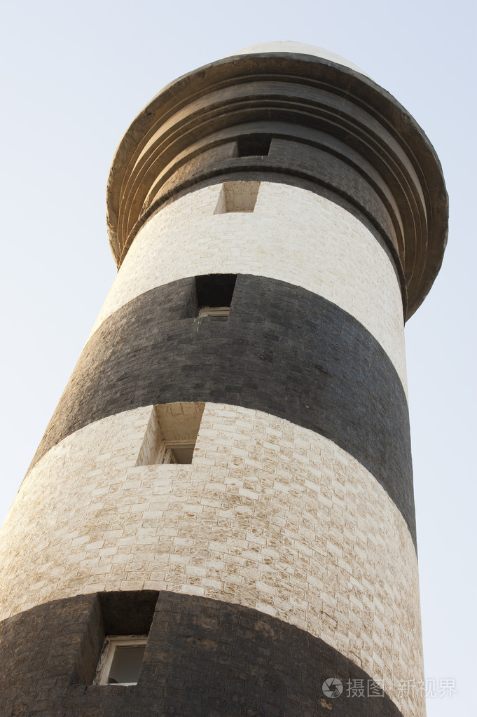 一个灯塔塔顶部