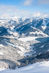 滑雪度假村喜来。奥地利