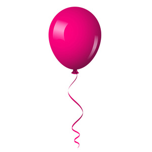 粉色闪亮气球矢量插画
