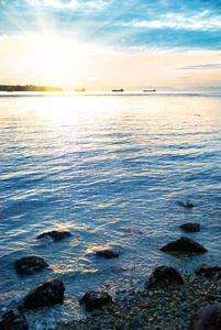 海上日落