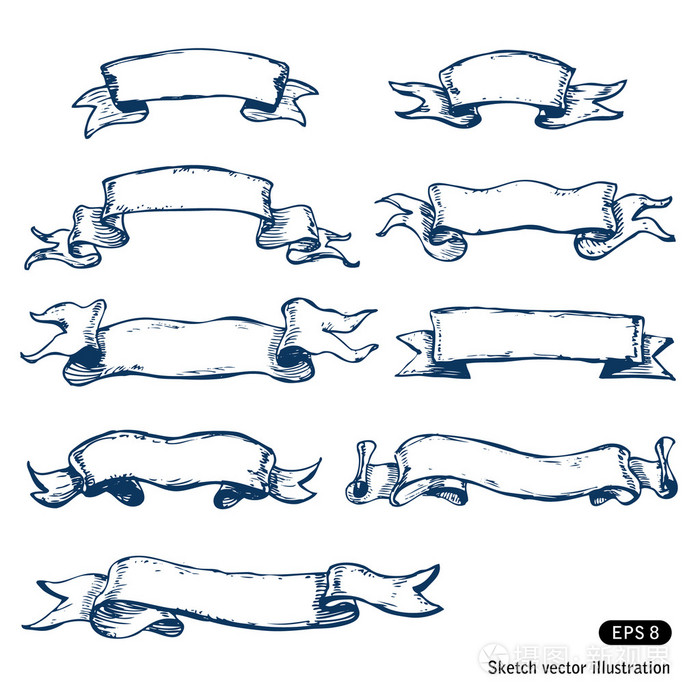 手绘横幅集