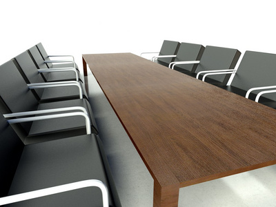 会议桌子和椅子，会议室