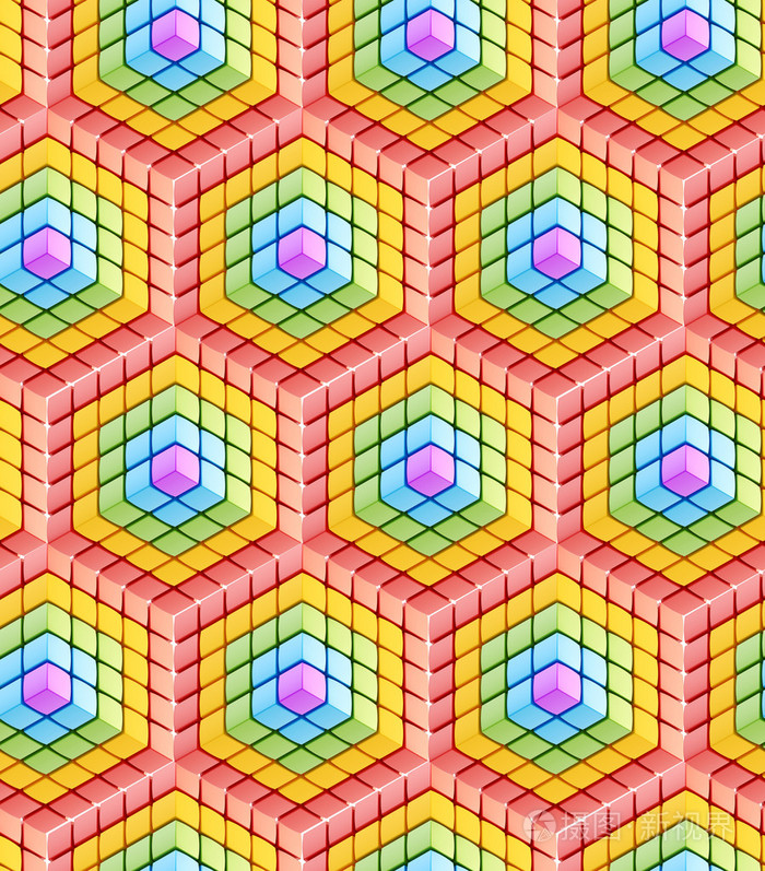 无缝六角多维数据集背景纹理照片-正版商用图片19qqxw-摄图新视界