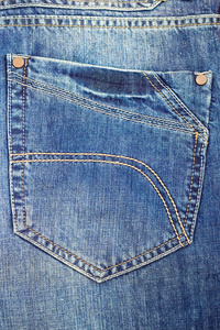 蓝色牛仔裤细节
