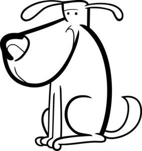 卡通乱画的可爱的狗为着色