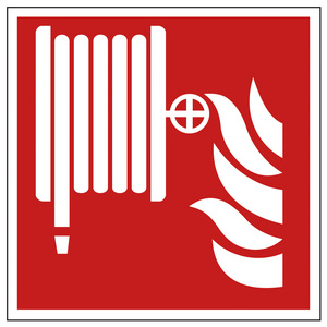 消防安全标志消防软管警告标志图片