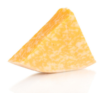 孤立在白色的奶酪