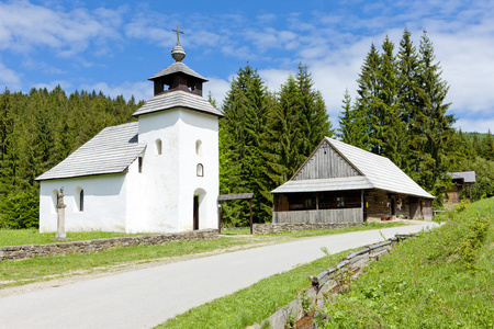 教会在博物馆的 kysuce 村 vychylovka 斯洛伐克
