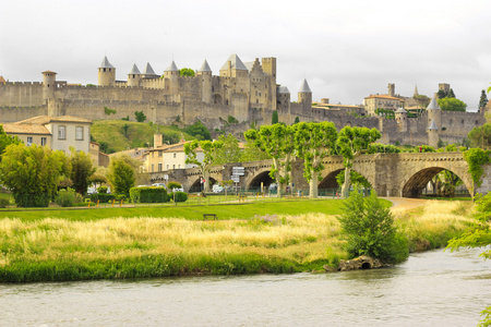 世界文化遗产的 carcassone