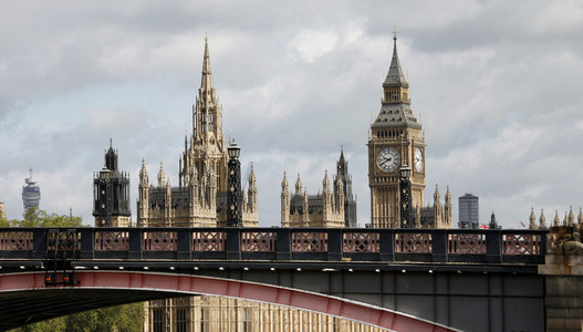 伦敦天际线 威斯敏斯特宫 大本钟和中央塔