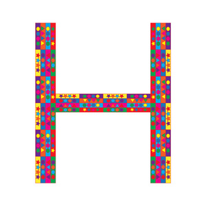 h 在白色背景上的信