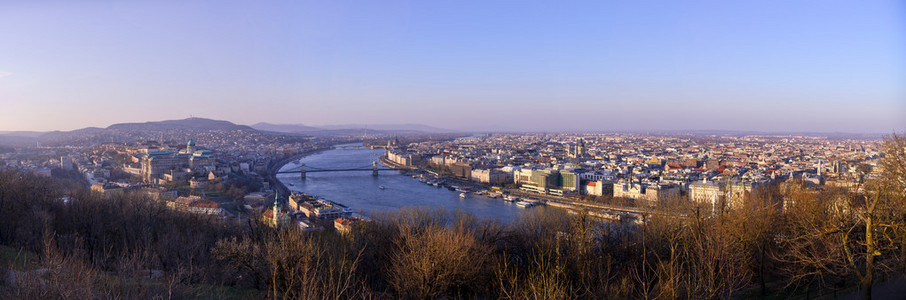 在匈牙利首都布达佩斯的全景视图