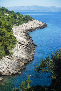 科尔丘拉岛，克罗地亚洛基湾景观