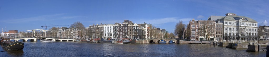 在荷兰的阿姆斯特丹全景