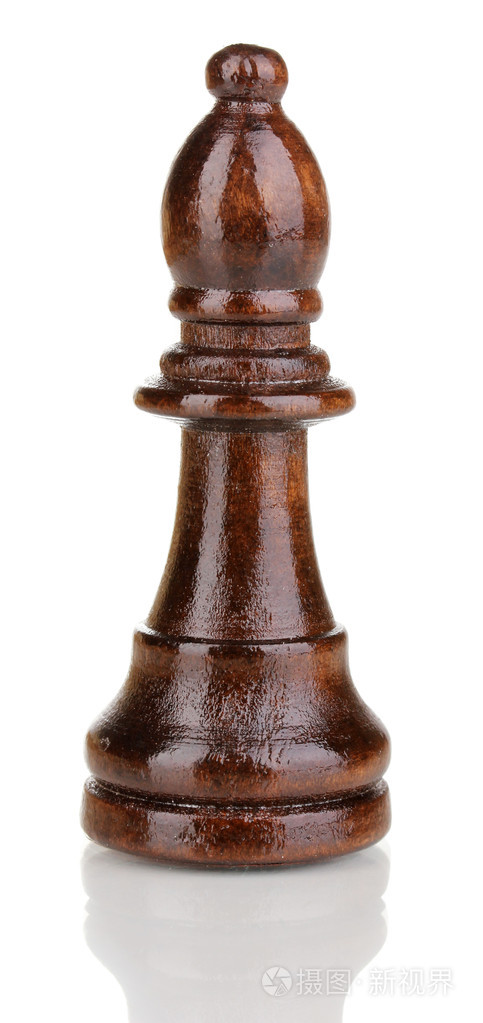 孤立在白色的棋子