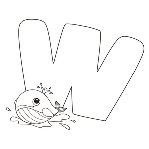 着色字母表的孩子图片-着色字母表的孩子素材-着色字母表的孩子插画