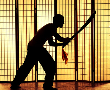 剑客剪影图片
