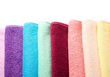 组合的彩色毛巾照片