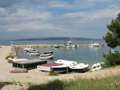 海 马卡尔斯卡 克罗地亚 亚得里亚海 镇 达尔马提亚 山 旅游 港口 度假村 水 海岸线 体系结构 建