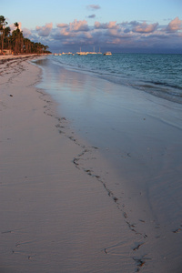 美丽的热带夕阳在海