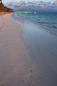 美丽的热带夕阳在海