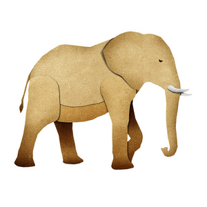 papercut 大象再生纸