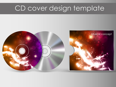 Cd 封面设计与三维演示文稿模板 一切都在图层命名为相应组织 若要更改封面设计使用的 Cd 和覆盖设计层