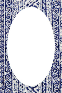 框架的椭圆旧织物地毯纹理及饰品