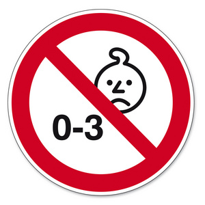 禁止标志 bgv 图标象形图不适合下三年婴儿儿童照片