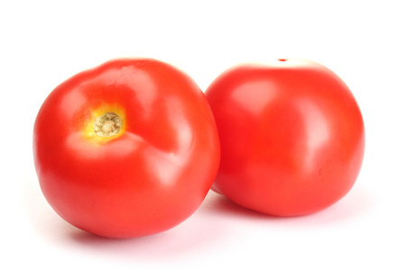 孤立在白色的成熟红西红柿