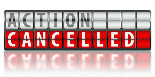 行动,取消的业务概念照片