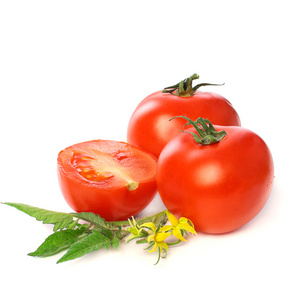 番茄蔬菜上白色隔离