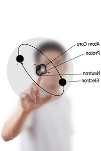 亚洲老师在白板上按科学配方