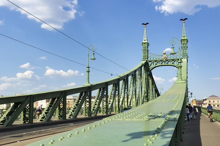 在布达佩斯自由桥