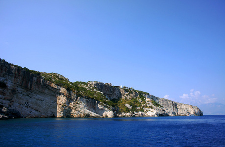 扎金索斯岛上的白色悬崖