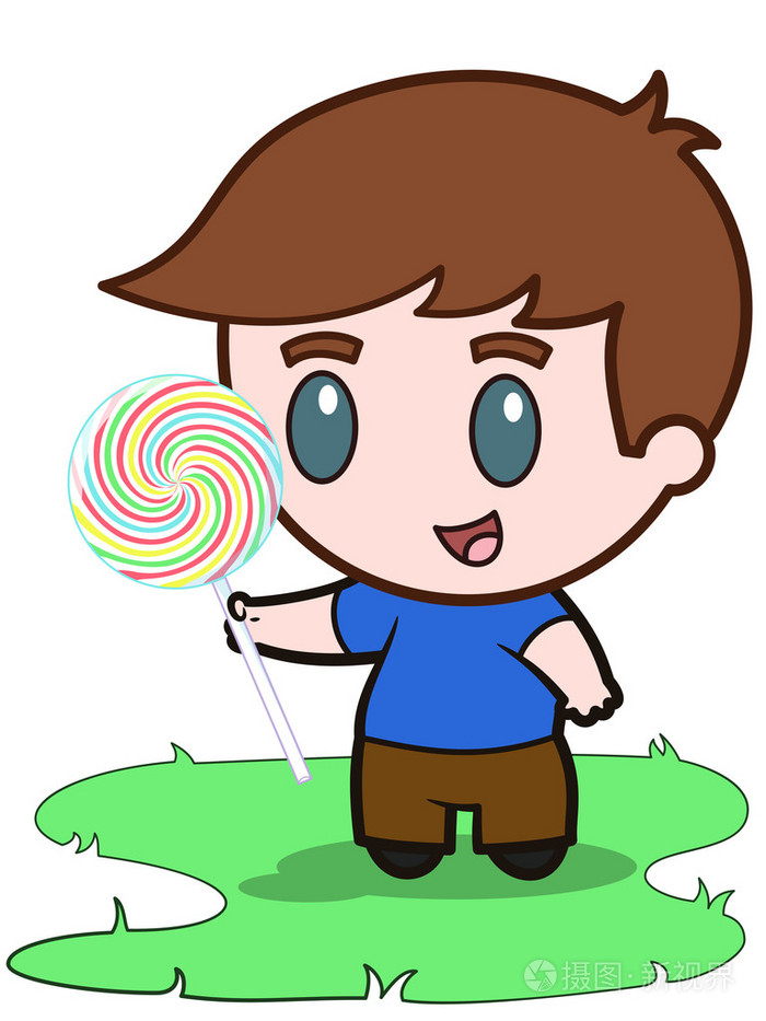 男孩和棒棒糖