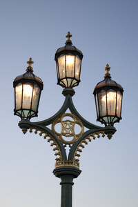 伦敦威斯敏斯特桥上的灯柱