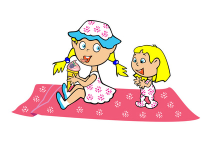 姐妹图片卡通图片