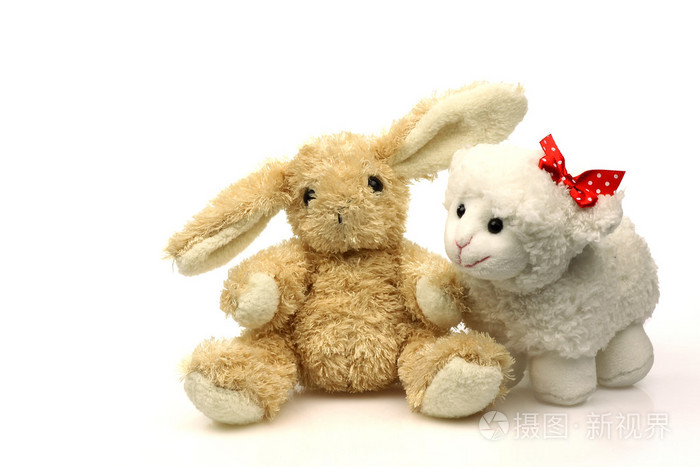 复活节兔子与春天的小羊