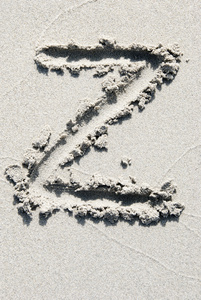 沙滩字母 字母 Z