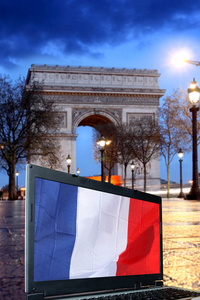 法国在晚会，著名凯旋门，巴黎
