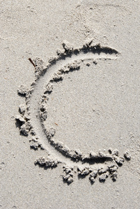 沙滩字母 字母 C