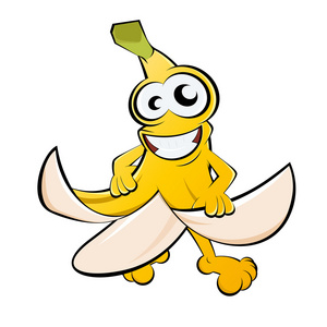 彩铅剥皮香蕉图片