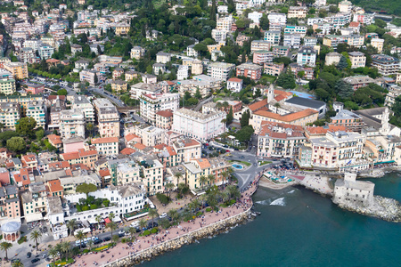 Rapallo鸟瞰图意大利利古里亚